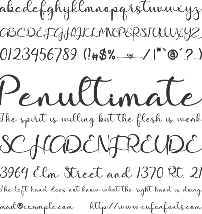 Allie Ethan font preview