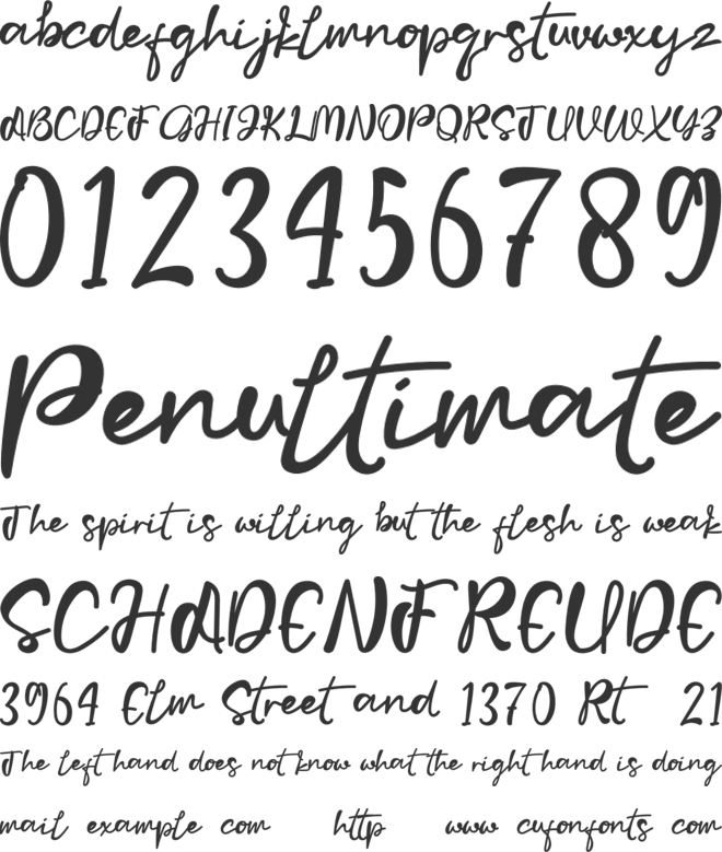 Beauty Woman font preview