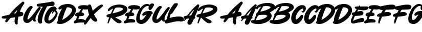 Autodex Regular font