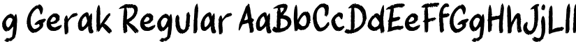 g Gerak Regular font