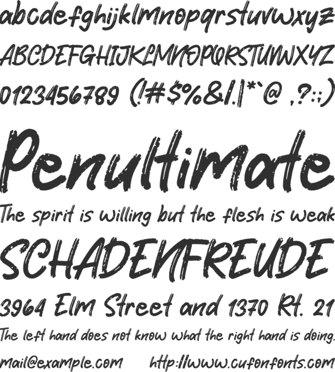 Hey March font preview