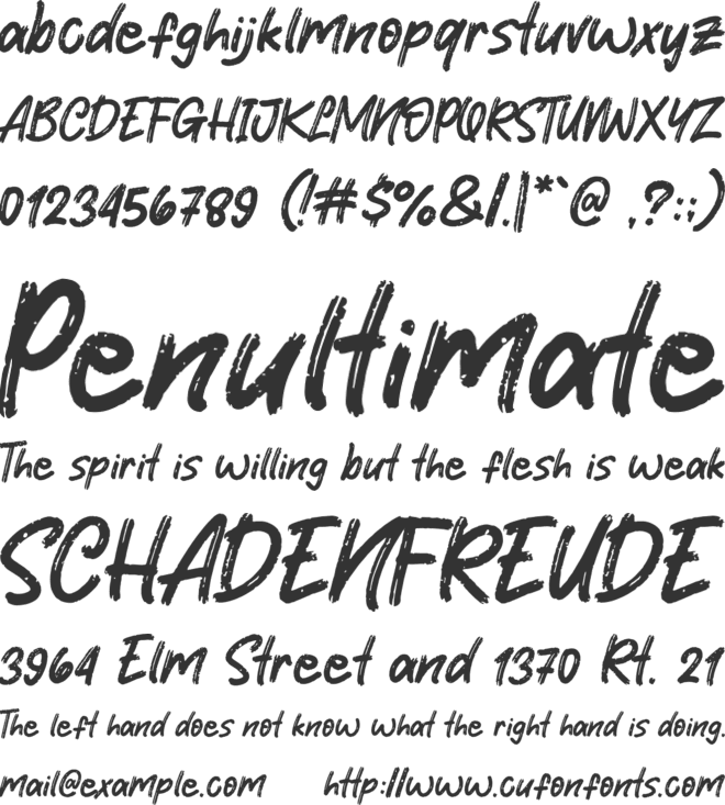 Hey March font preview