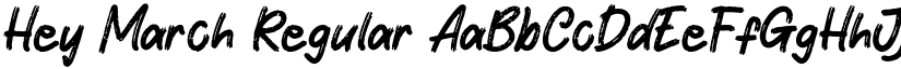 Hey March Regular font