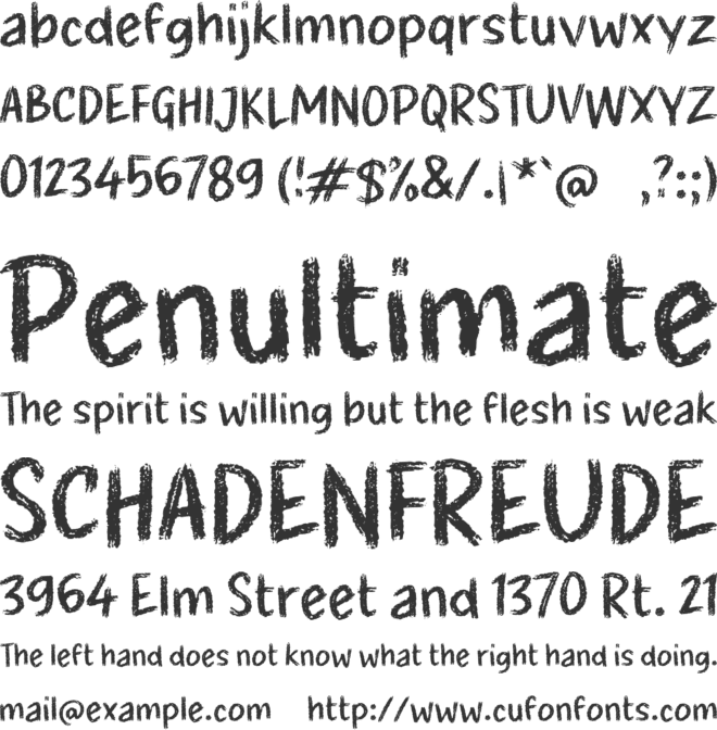 g Gaharu font preview