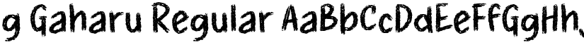 g Gaharu Regular font
