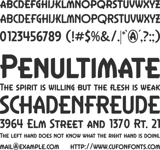 MILERIAN GLOTHIC font preview