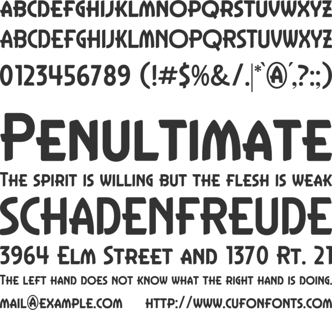 MILERIAN GLOTHIC font preview