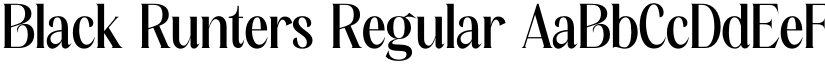 Black Runters Regular font