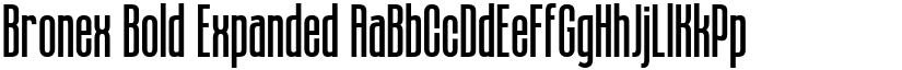 Bronex Bold Expanded font