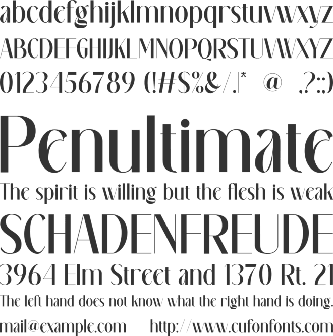 Banegsa font preview