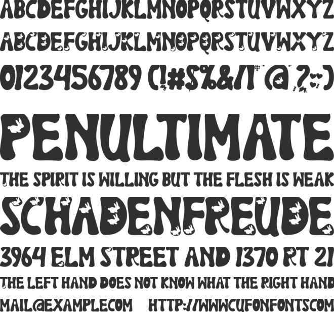 Easter Rabbits font preview
