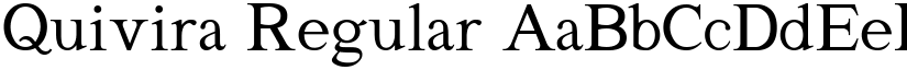 Quivira Regular font