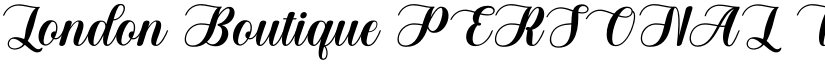 London Boutique PERSONAL USE Regular font