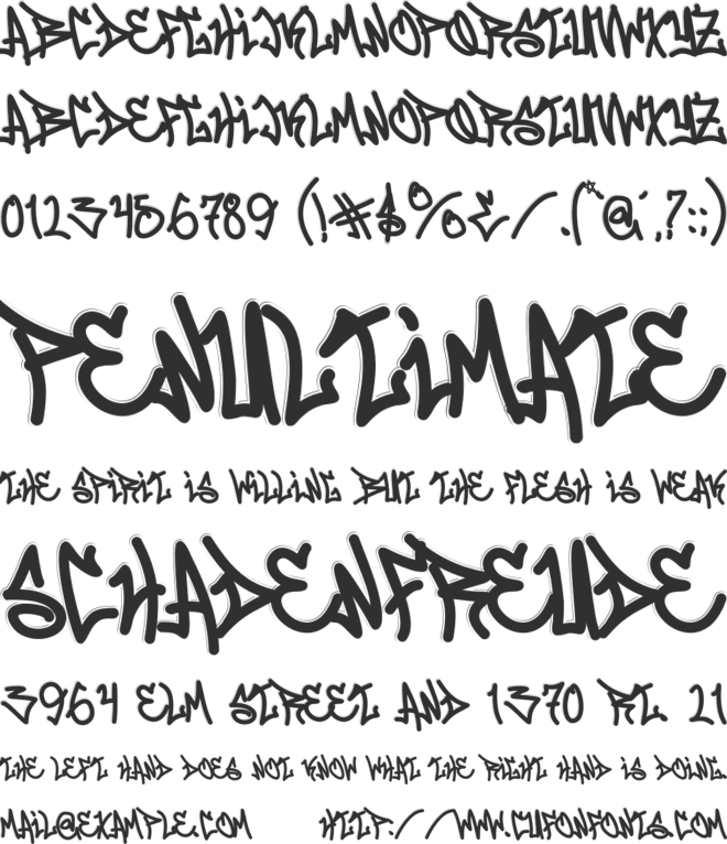 Street Of Exodus font preview
