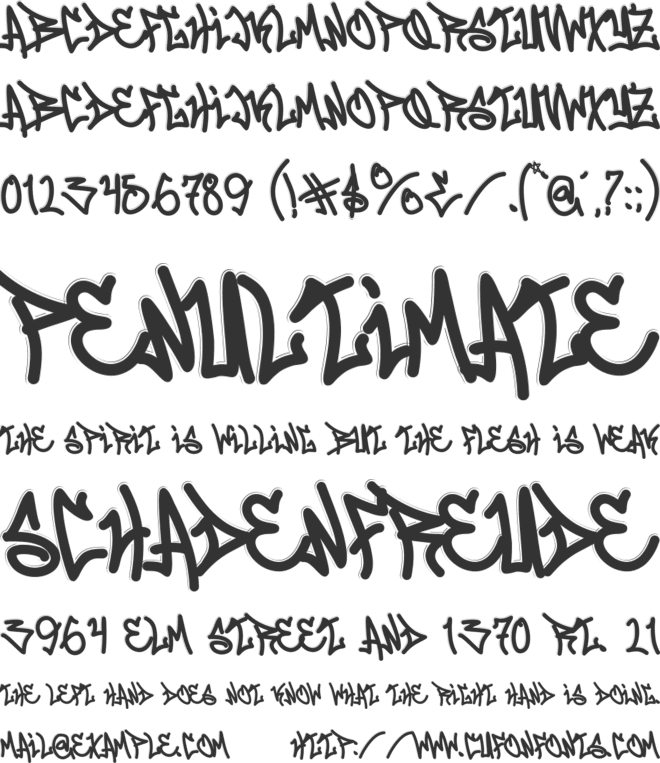 Street Of Exodus font preview