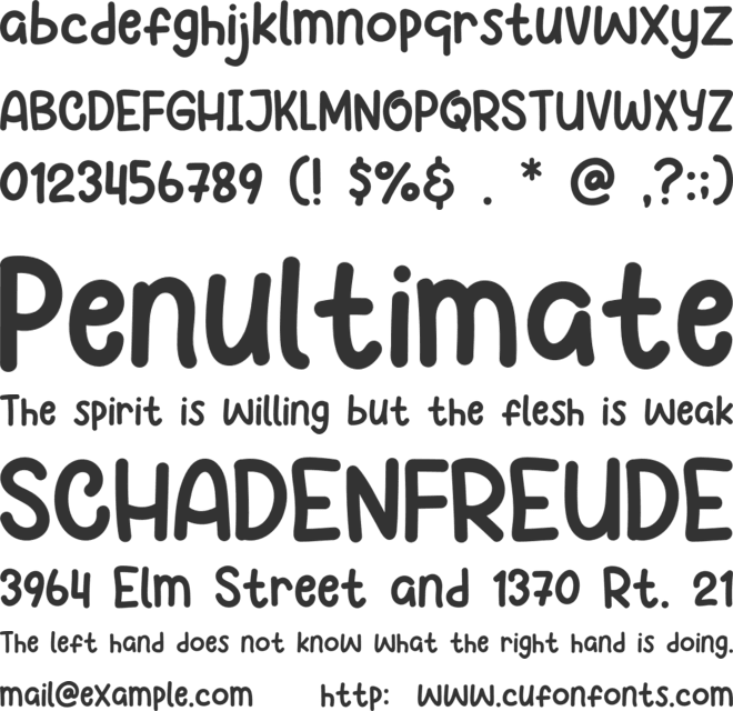 Venily font preview