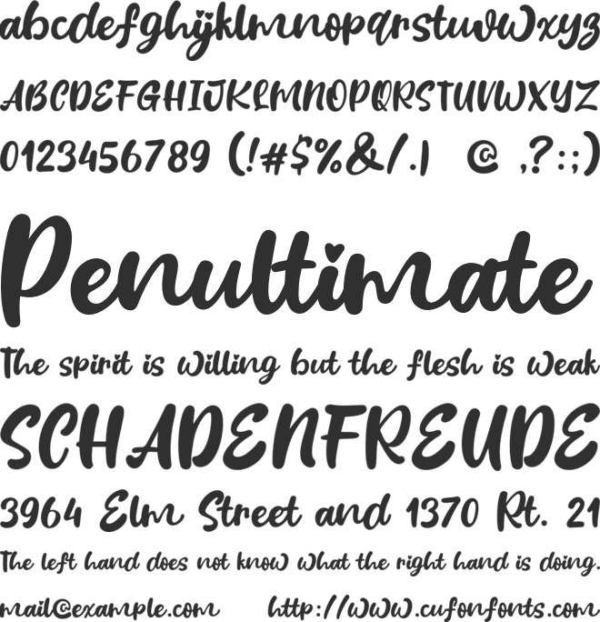 Love Meadow font preview