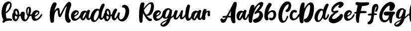 Love Meadow Regular font