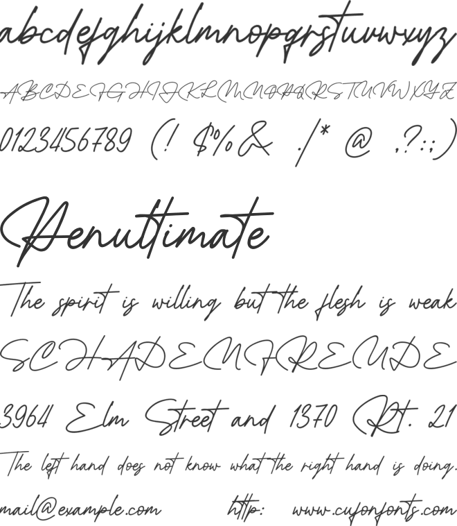 Beliath font preview