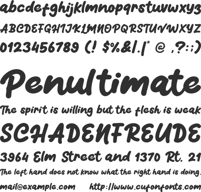 Bahu font preview