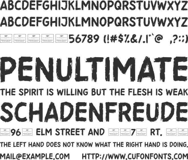 Flicker font preview