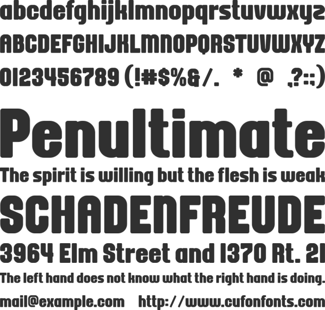 Recky font preview