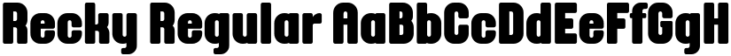 Recky Regular font