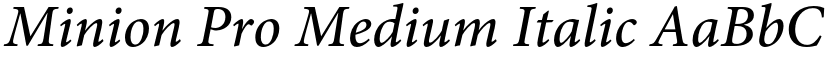 Minion Pro Medium Italic font