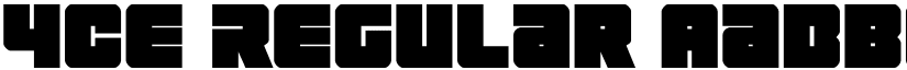 4ce Regular font