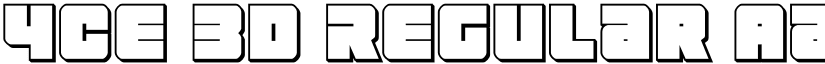 4ce 3D Regular font