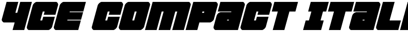 4ce Compact Italic Regular font