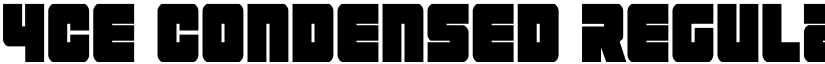 4ce Condensed Regular font