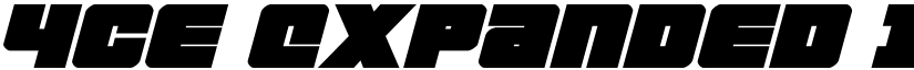 4ce Expanded Italic Regular font