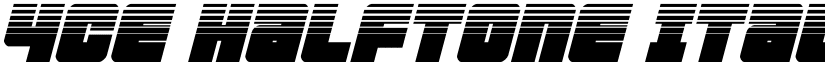 4ce Halftone Italic Regular font