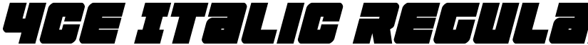4ce Italic Regular font