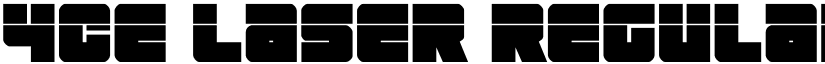 4ce Laser Regular font