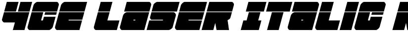 4ce Laser Italic Regular font
