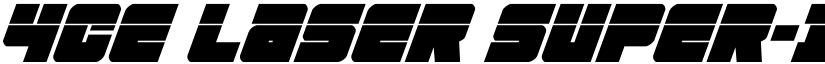 4ce Laser Super-Italic Regular font