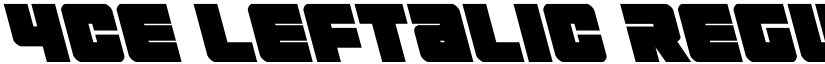 4ce Leftalic Regular font