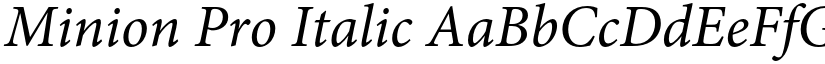Minion Pro Italic font