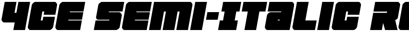 4ce Semi-Italic Regular font