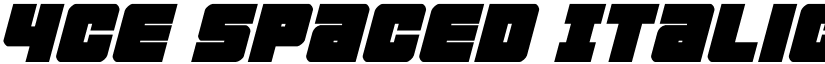 4ce Spaced Italic Regular font