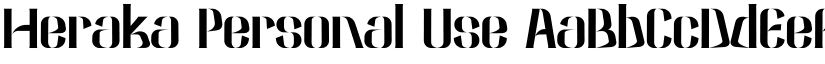 Heraka Personal Use font