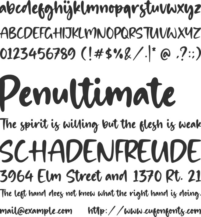 Bombslide font preview