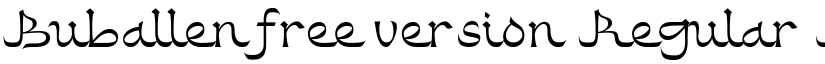 Buballen free version Regular font