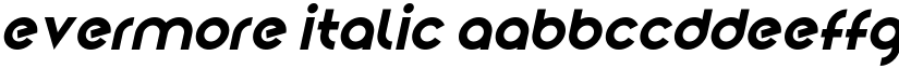 Evermore Italic font