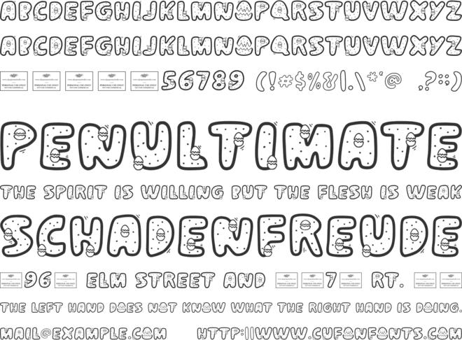Eggnog font preview