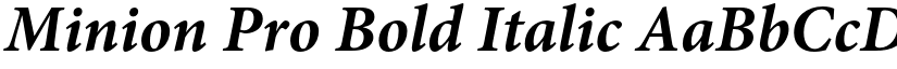 Minion Pro Bold Italic font