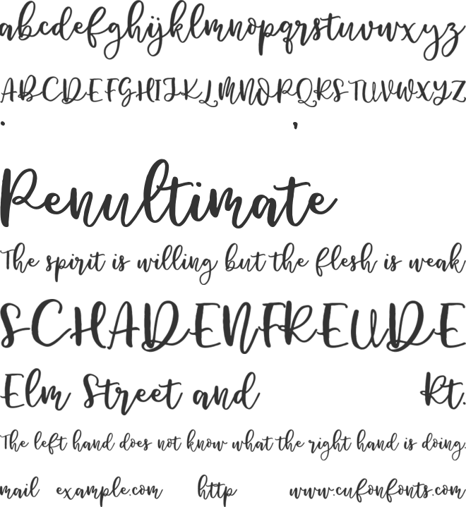 Negholle font preview