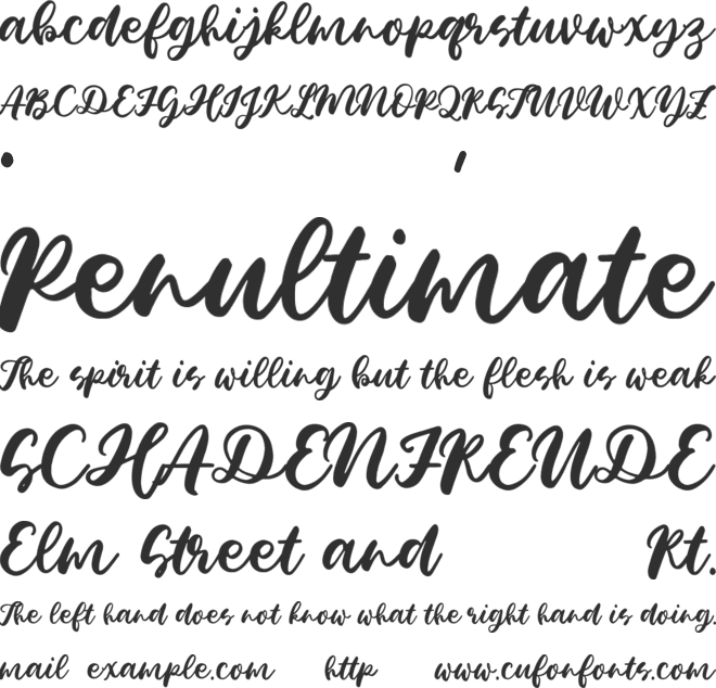 Nalista font preview